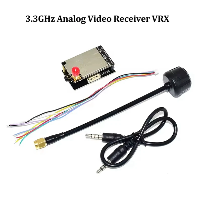 3.3G 3.5G 4W VTX 16CH +3.3Ghz Analog VRX Wireless Video Audio Transmitter Receiver For FPV Long Rang RC Racing Drone