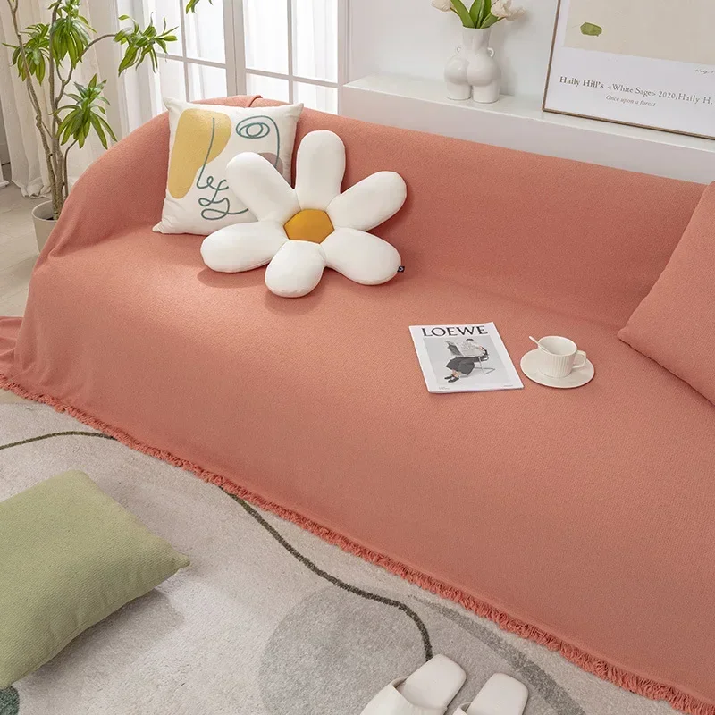 Chenille Vintage Sofa Cover Cloth Anti Cat Scratch Anti Slip Backrest Towel Whole Fully Enclosed Dust Couch Cover Cloth 3 Seat