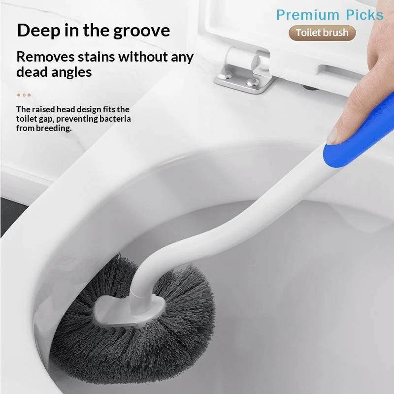 portableWall-mounted S-type Toilet Brush Easy to Clean Long Handle Deep Scrubber for Home Bathroom Toilet Gap Cleaning