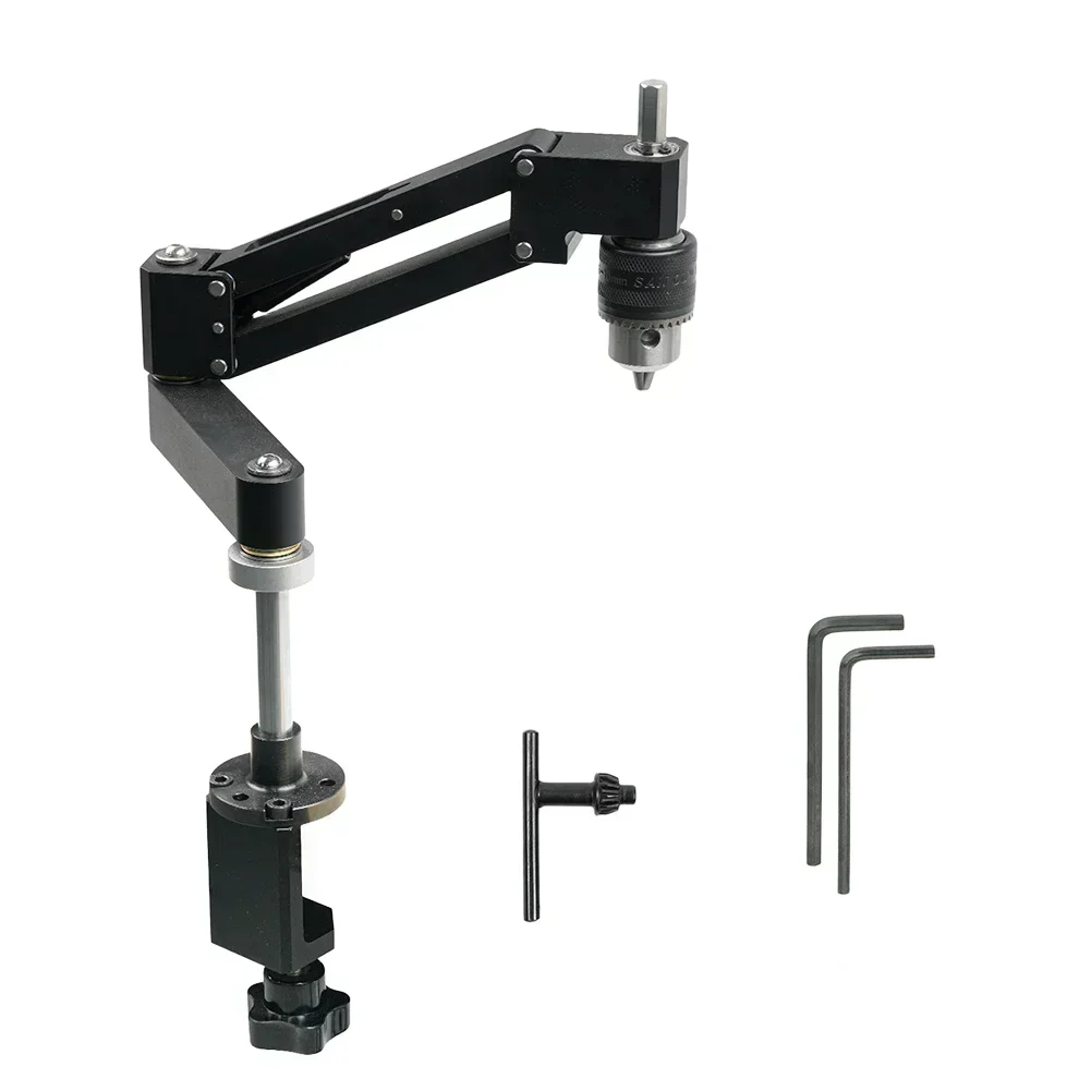 Portable cantilever bracket for hand drill tapping anodized CNC aluminum alloy profile horizontal vertical drilling 200 30 300mm