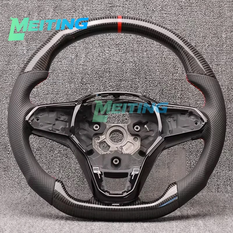 For Volkswagen VW Golf 8 GTI R Line MK8 Carbon Fiber Steering Wheel Customized Without Heating Function Auto Parts