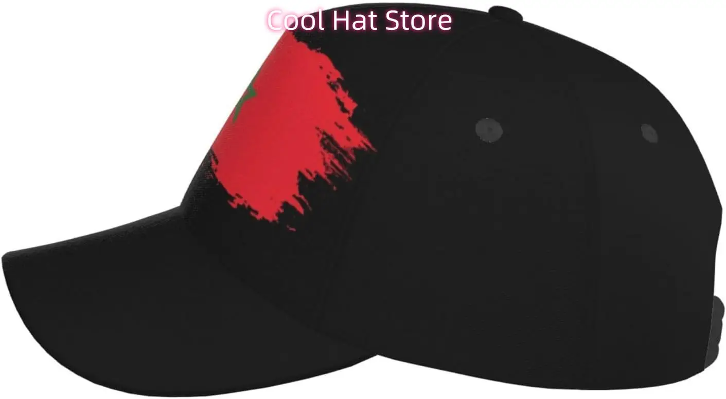 모로코 국기 모자 남자 여자 조정 가능한 모로코 야구 모자 여름 야외 모로코 국기 야구 모자