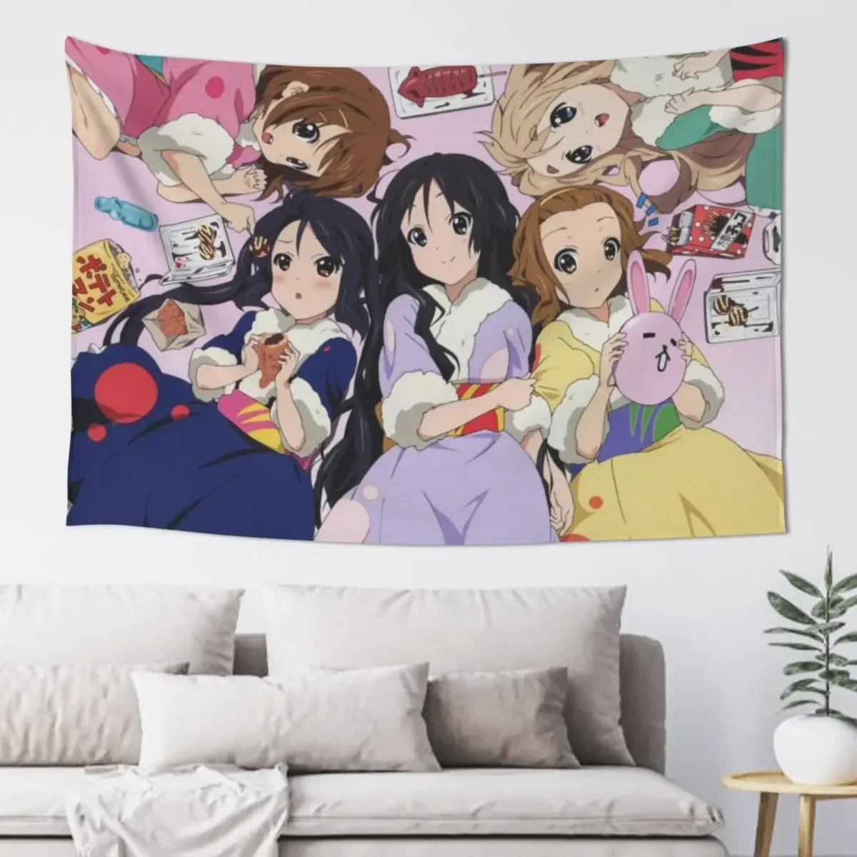 

K-On! - Group - Kimono Tapestry Hanging Wall Kawaii Room Decor Anime Decor Wallpapers Home Decor Tapestry