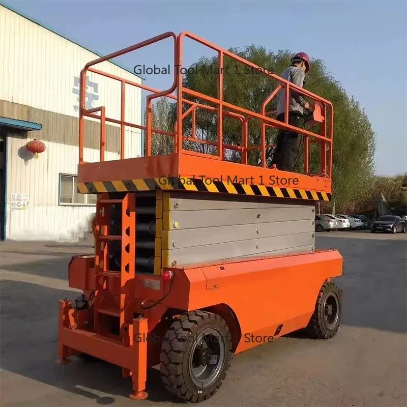 6/8/10/12m Mobile Electric Scissor Lift High Altitude Platform Stainless Steel Lift Scaffold Certified 4 People