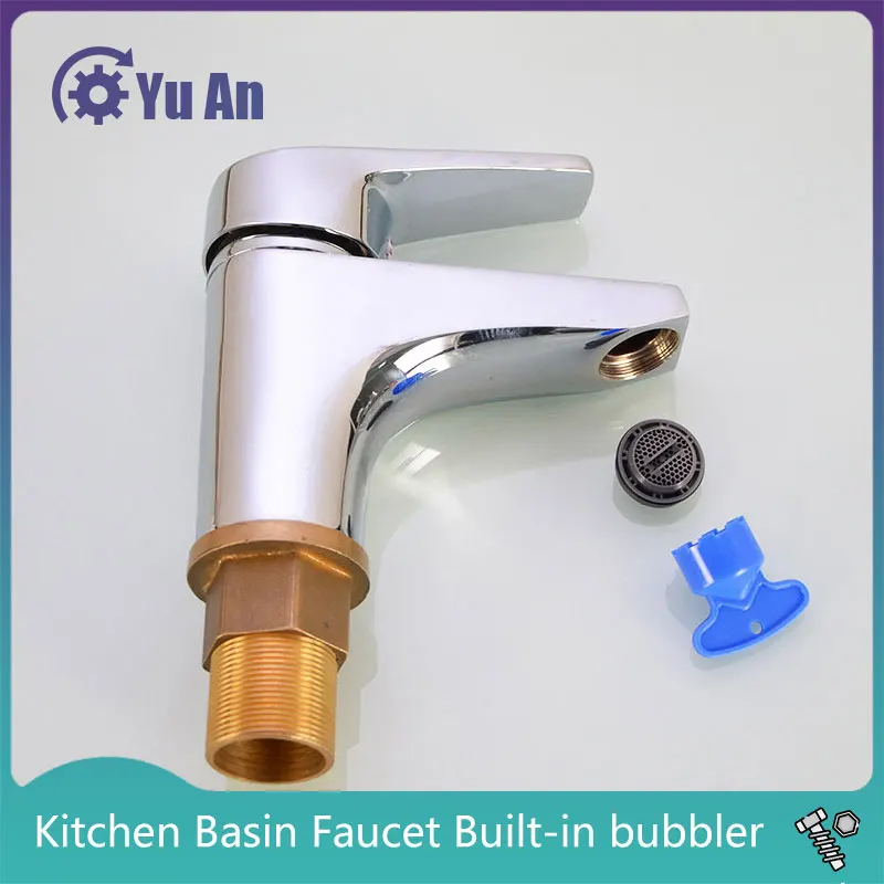 Grifo de lavabo de cocina con filtro de burbujeador incorporado, accesorios de Espumador con incrustaciones de filtro central