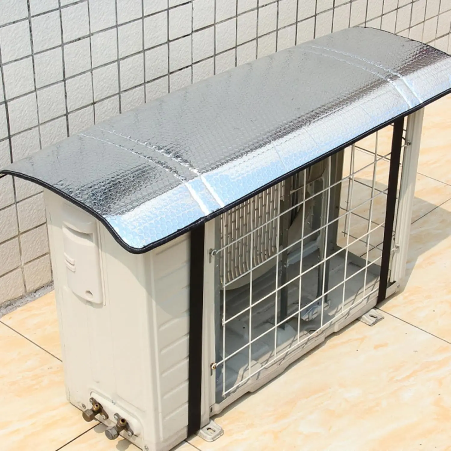 Custom Aluminum Foil AC Cover for Home Outside Central External Air Conditioning Sunshade Covers Outdoor Air Conditioner Cover