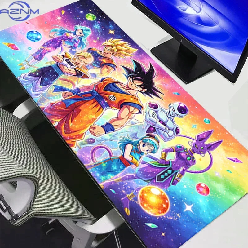 Anime Dragon Ball All Characters Large Mousepad Rubber Non-Slip Extended Gaming Desk Mat Keyboard Pad for PC Gaming Office Table