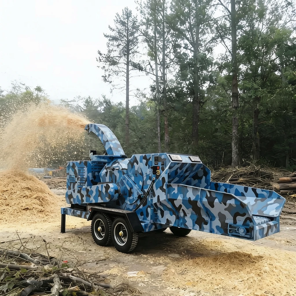 Factory Supply Wood Shredder Wood Chipper Wood Log Crusher Shredder Coconut Palm Tree Leaves Crusher Grinder with Big Capacity