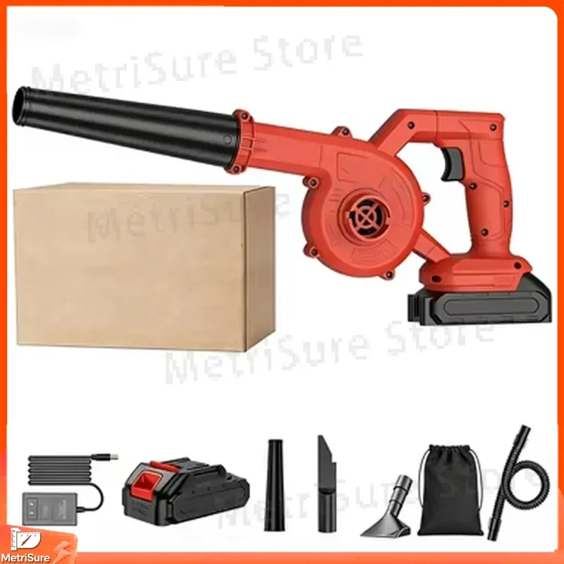 Portable Cordless Leaf Blower for Patios Decks Gardens Industrial Air Cleaning Tool Battery Powered High Power Quiet