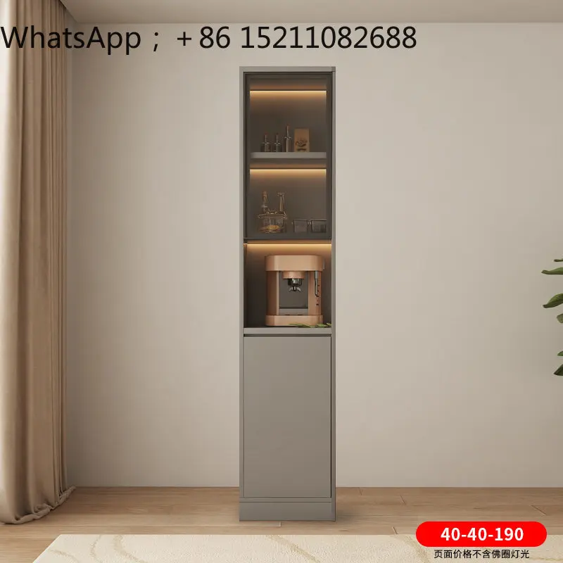 SCY Solid wood Buddhist cabinet with glass door Offering and dining side storage Home multi-functional shrine display rack