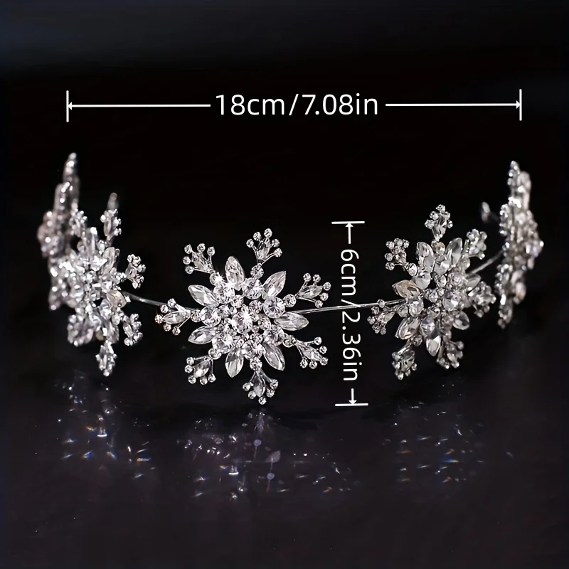 Великолепная хрустальная корона в виде снежинок, ослепительная вечерние диадемы принцессы для выпускного вечера и короны для женщин, свадебные аксессуары для волос, корона