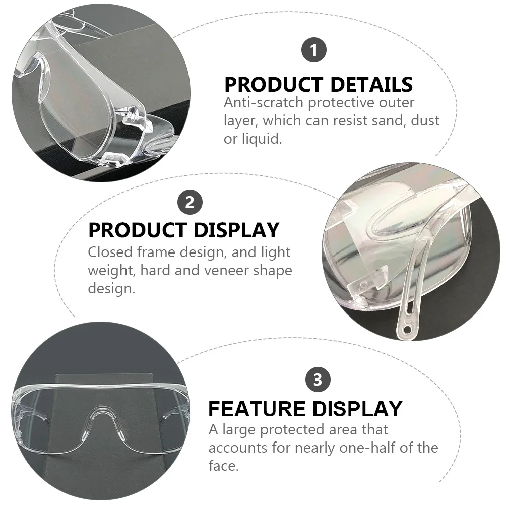 

2Pair Anti-Scratch Protective Glasses Outdoor Cycling Eyewear Lightweight Riding Goggles Windproof Sports Sunglasses