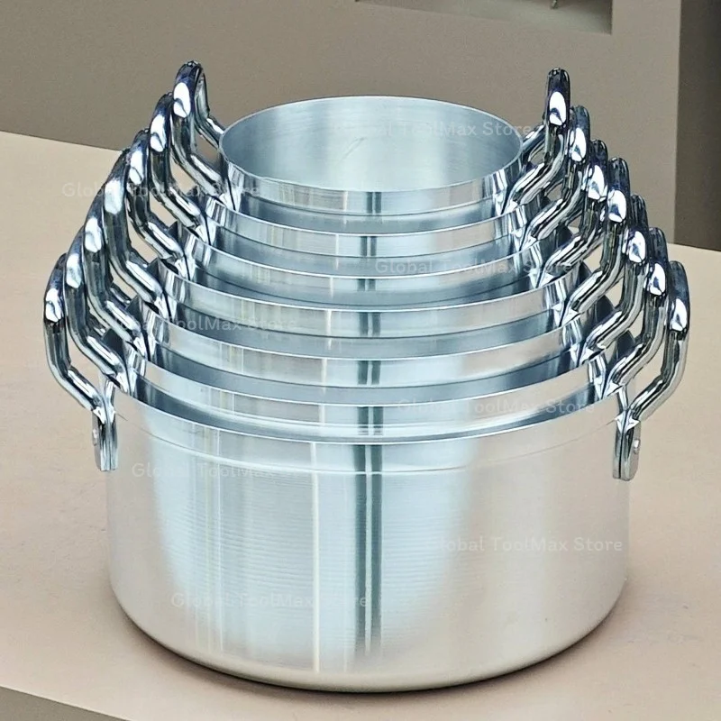 7Pcs Kitchen Aluminum Cookware Set Multipurpose Cooking Pot Combination For Home Kitchen Daily Cooking Use