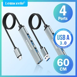 Lemorele USB C Hub USB Hub 3.0 Long Cable OTG 4 Port Type C HUB Multi Splitter Adapter Laptop Accessories For Xiaomi Lenovo Macb