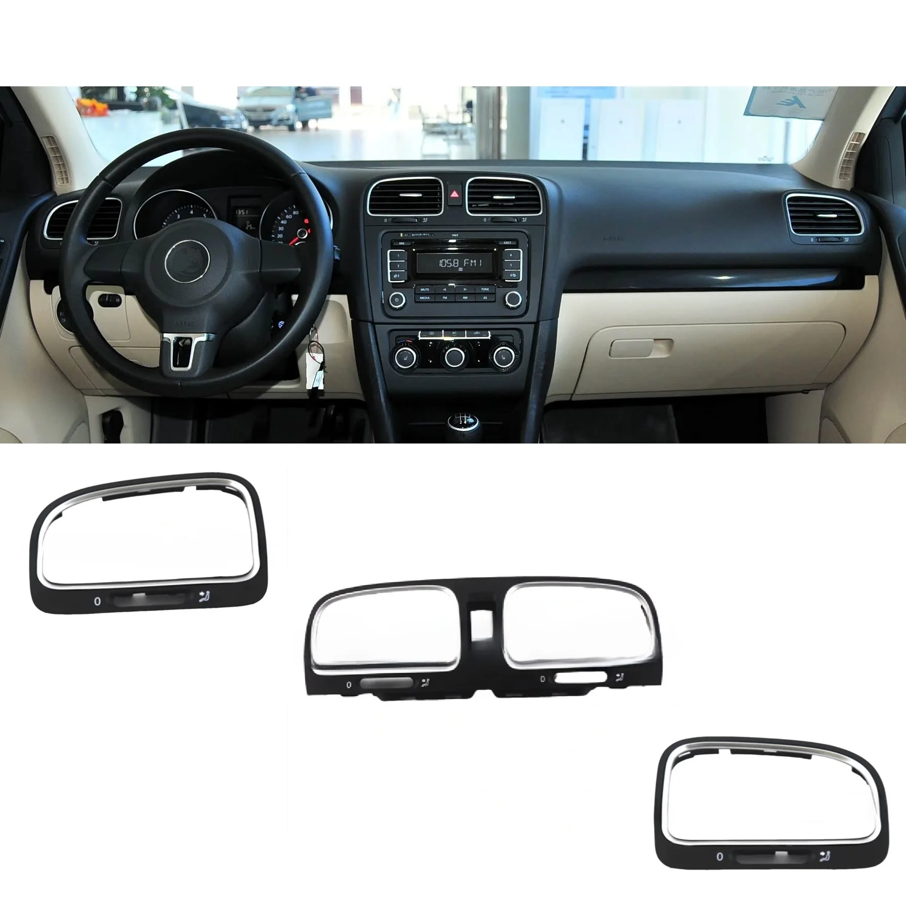 

AC Outlet Decoration Panel for Vw Volkswagen Golf 6 VI MK6 LHD Model 2008 2009 2010 2011 2012