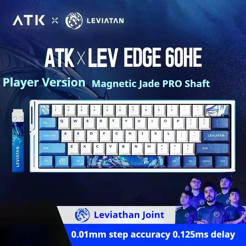 New Atk Leviatan Edge 60he Wired Mechanical Keyboard Magnetic Switch Aluminium Alloy Office Custom Valorant Gaming Keyboards