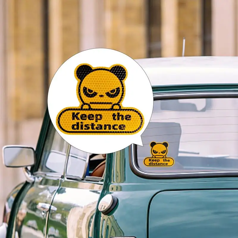ملصقات عاكسة للسيارات تحافظ على المسافة، ملصقات سيارات مقاومة للطقس، ملصقات باندا مقاومة للماء للشاحنات #3