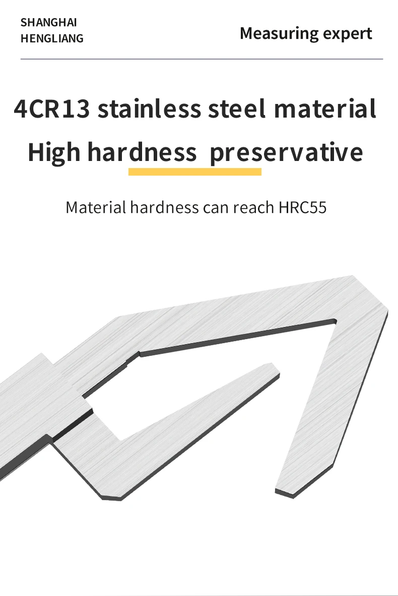 Hengliang odd groove milling cutter tap diameter measurement V-shaped top diameter measurement stainless steel vernier calipers