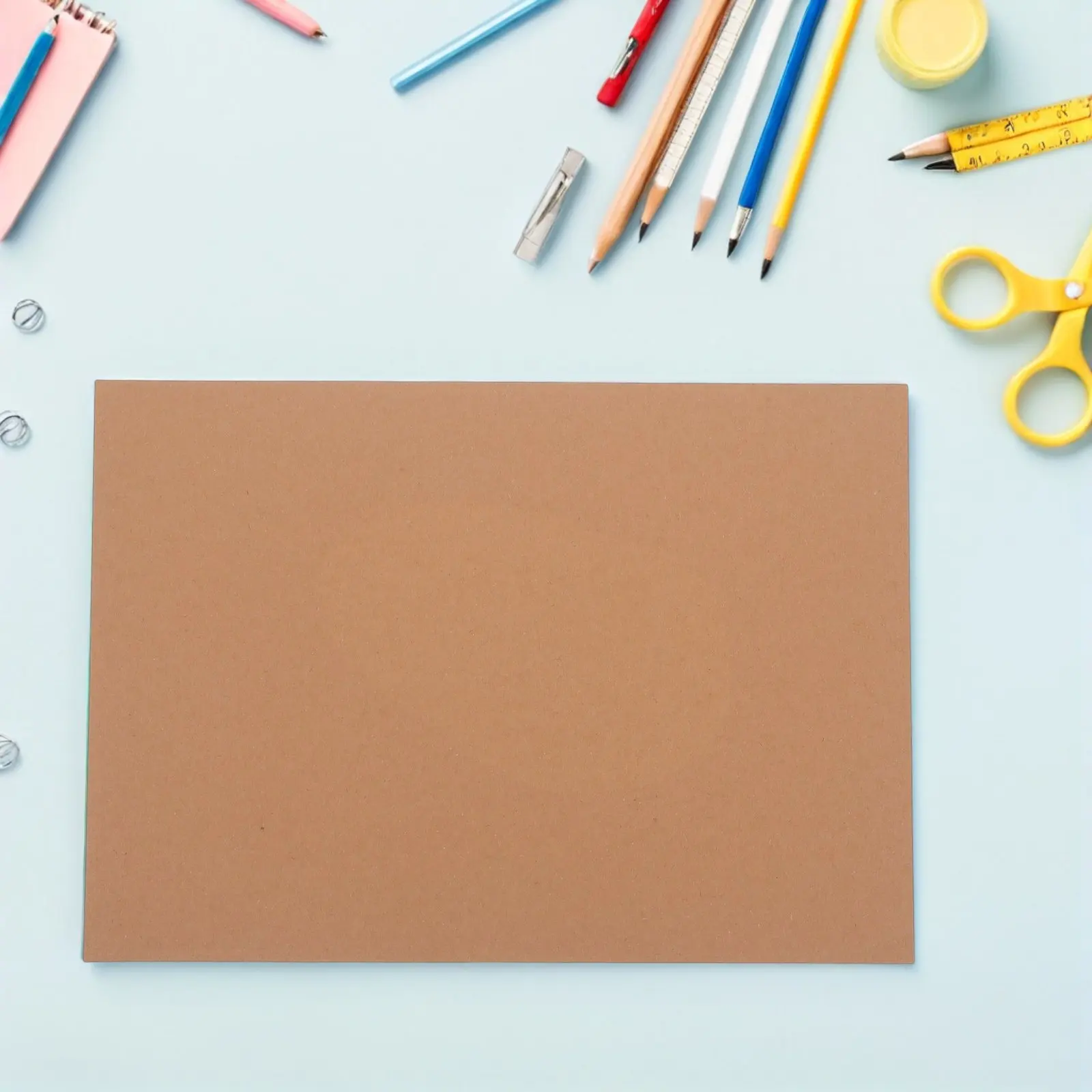 120Sheets A4 Blank Kraft Paper Cardstock Smooth Uncoated Drawing Surface for Kids Sketching Writing Scrapbooking DIY Greeting