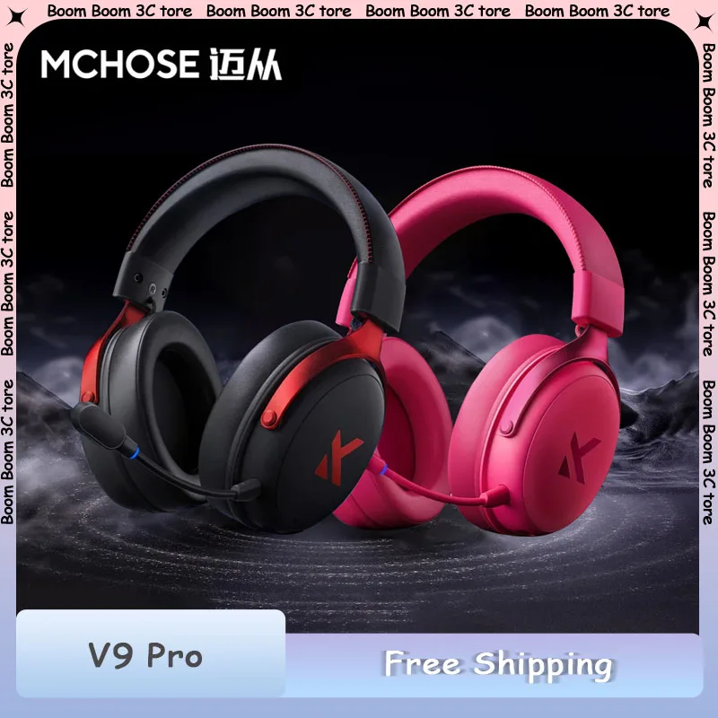 

MCHOSE V9 Pro Gaming Headphones Wireless Bluetooth 3-mode Noise Reduction Mic Custom Music Earphone E-sport Games Pc Accessories