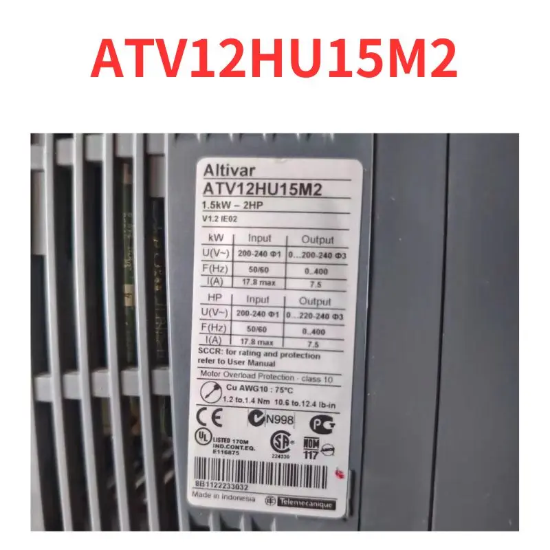 Second-hand    ATV12HU15M2    inverter   test  OK     Fast Shipping