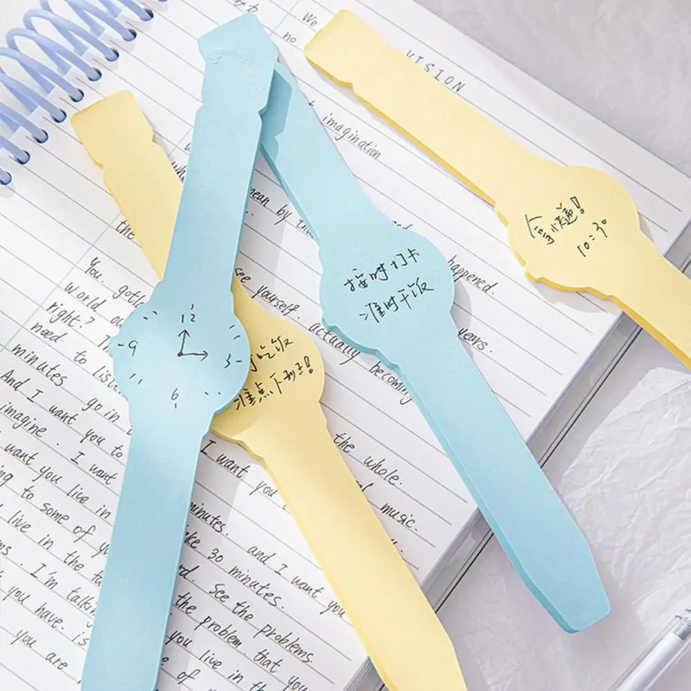 Alarm Clock Bracelet Sticky Note Pads To Do List Paper N Times Sticky Sticky Reminder Wrist Watch Shape Memorandum Sticky Labels