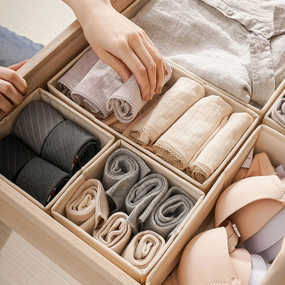 

3pcs Underwear Storage Box Fabric Closet ganizer Bra Sock Drawer Keeper Neatly Sorted Easy Access Gift