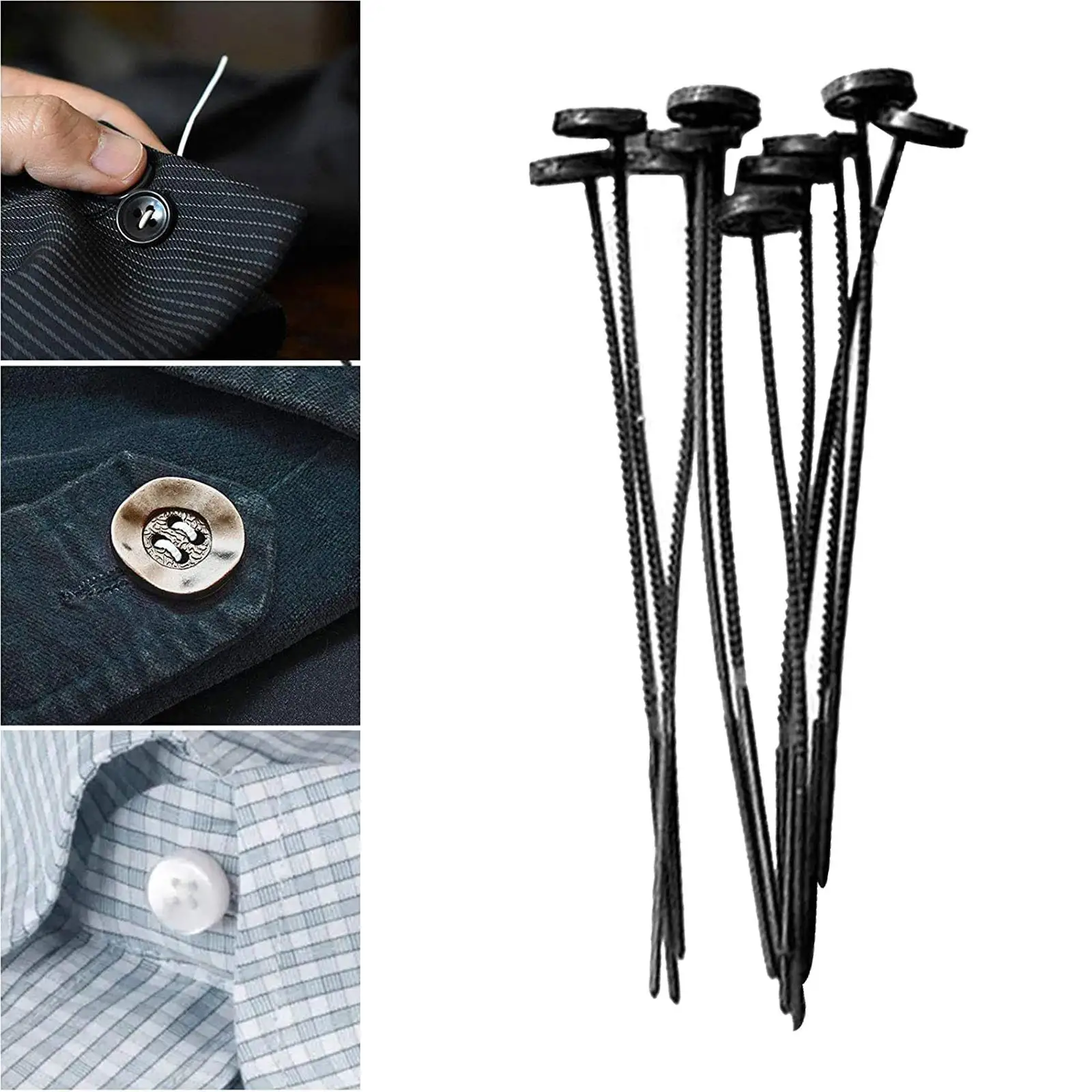10/30/60x Plastic Convenient Needle Return Button Needleless Button Sew