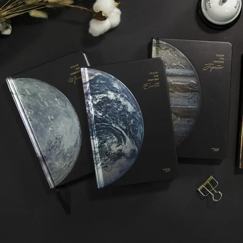 Creative Universe Starry Sky A5 Notebook Venus Jupiter Diary Color Page Illustration Handbook Notebook Learning Supplies Student