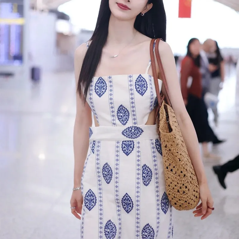 Vestido de verão feminino vestido de verão boho dinheiro velho vestidos casuais baile de formatura das mulheres resort midi sem mangas praia cetim férias luxo