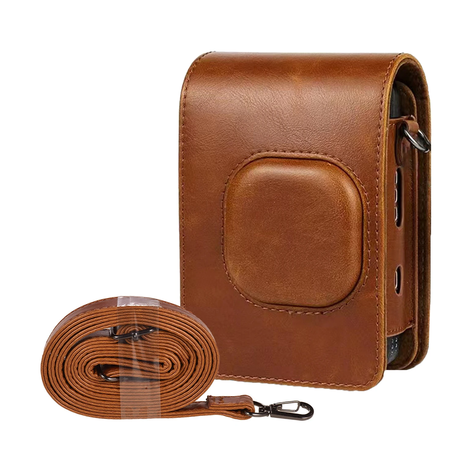 Size Instant Camera Case Bag PU Leather with Shoulder Strap for Fujifilm Fuji Instax Mini LiPlay Camera Holder Accessory