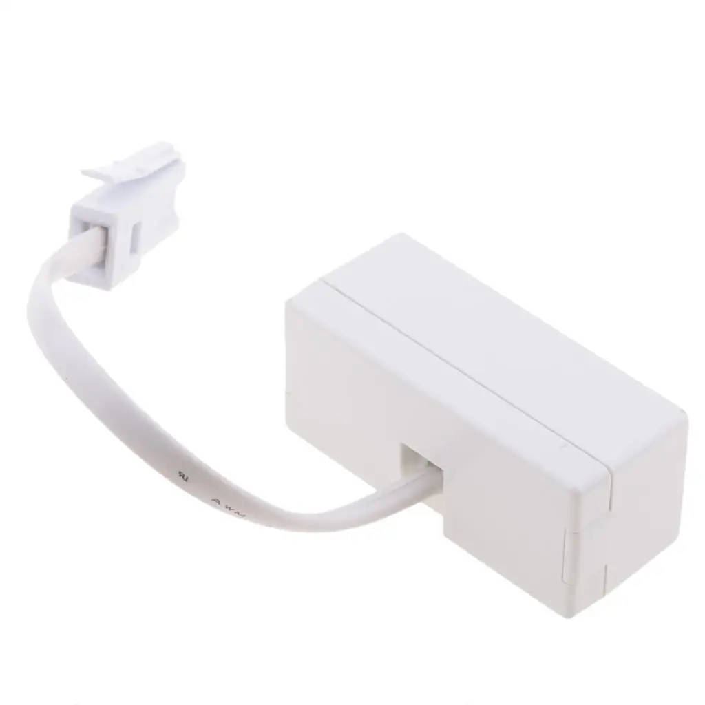 Plastic RJ11 UK Male to UK Female Adapter Double Socket Landline Phone Splitter for Telephone Cable Distribution
