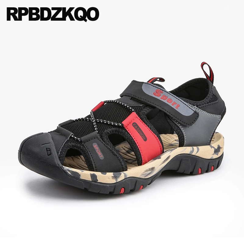 

Sport Size 45 Sandals Leather Closed Toe Plus Mens Mesh Shoes Summer Breathable Big Red Sneakers Men Runway Black Outdoor Large