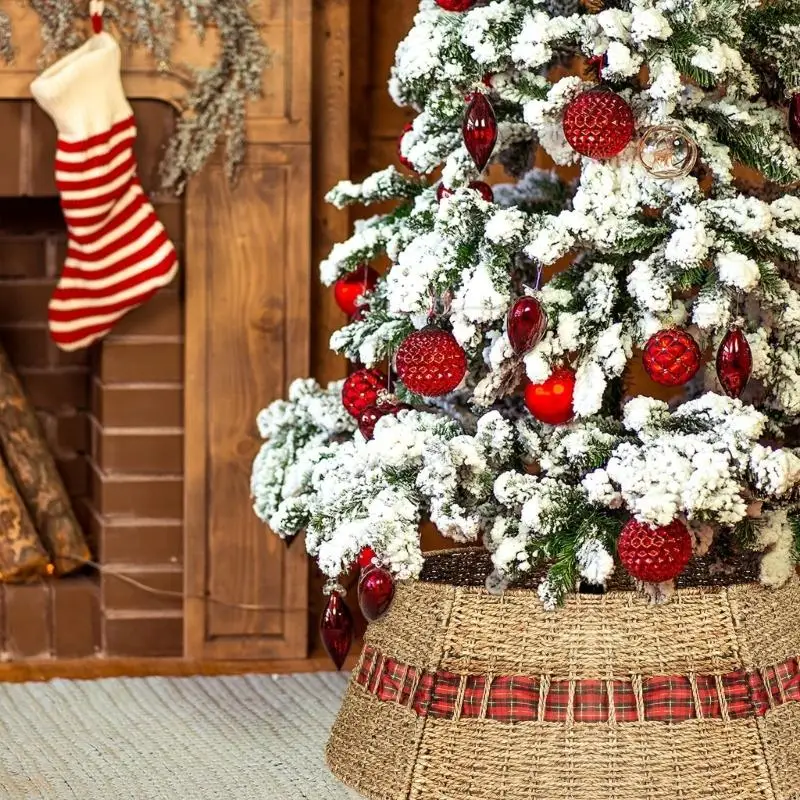 31KA Aksesoris Rok Pohon Handwoven Rattans Basket Festival Tree Base