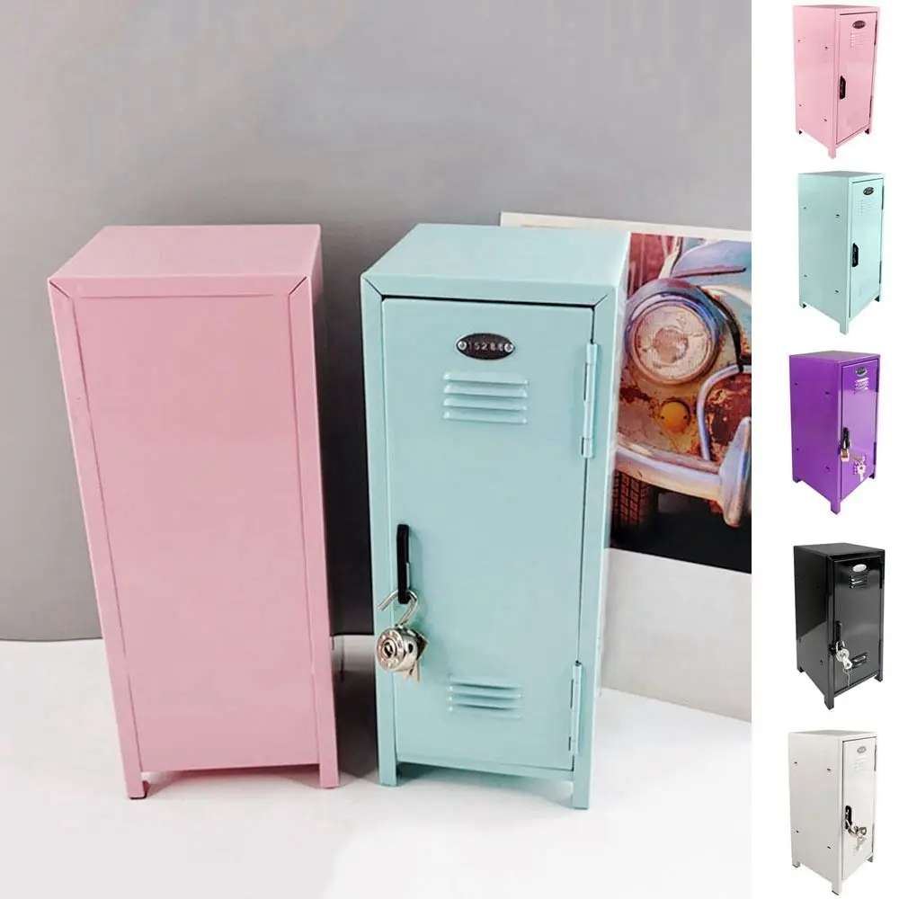 Wrought Iron Small Makeup Storage Cabinet Cosmetics Girls Storage Box