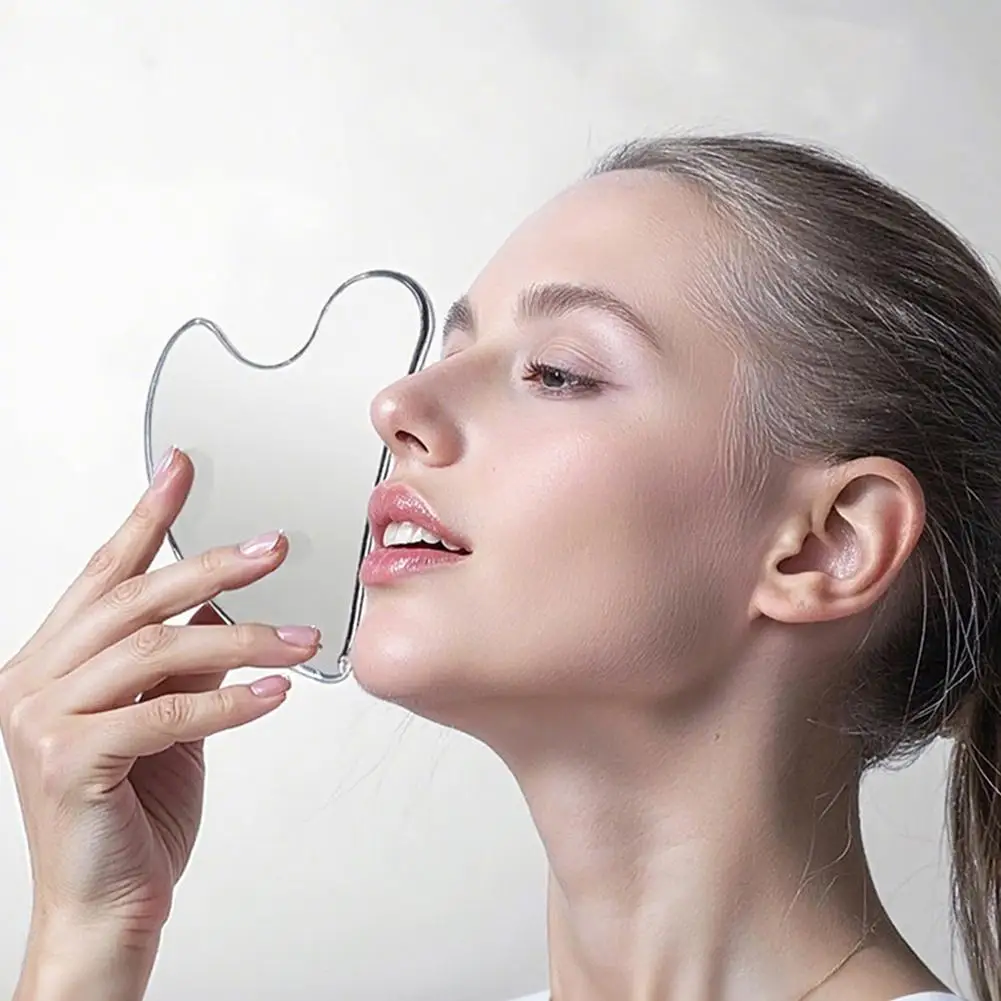 Roestvrij staal Gua Sha Board Gezicht Lichaam Guasha Massager Gezichtsschraapplaat SPA Guasha Schraper Verbeter de bloedcirculatie