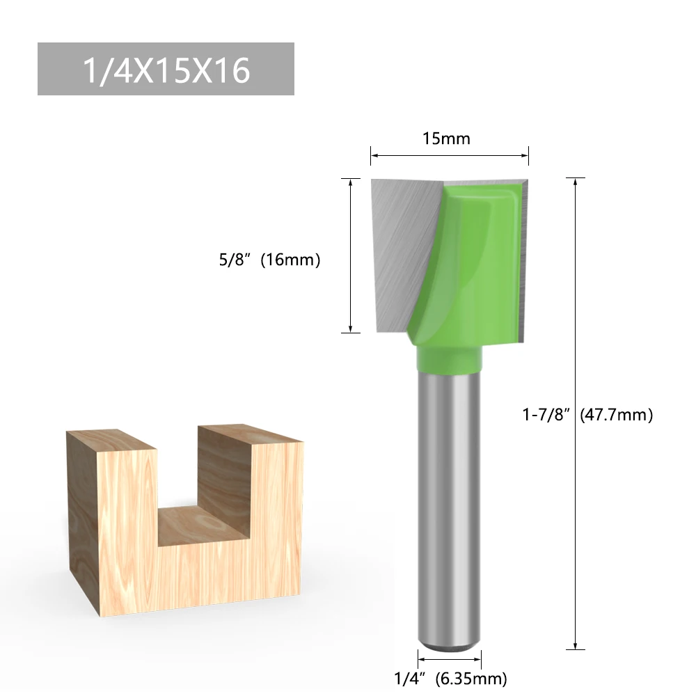 1/4-Zoll-Schaftfräser-Set, TCT-Bodenfräser, 13-teiliges Holzschlitzwerkzeug mit verschiedenen Schnittlängen (10-32 mm) – Detail 6