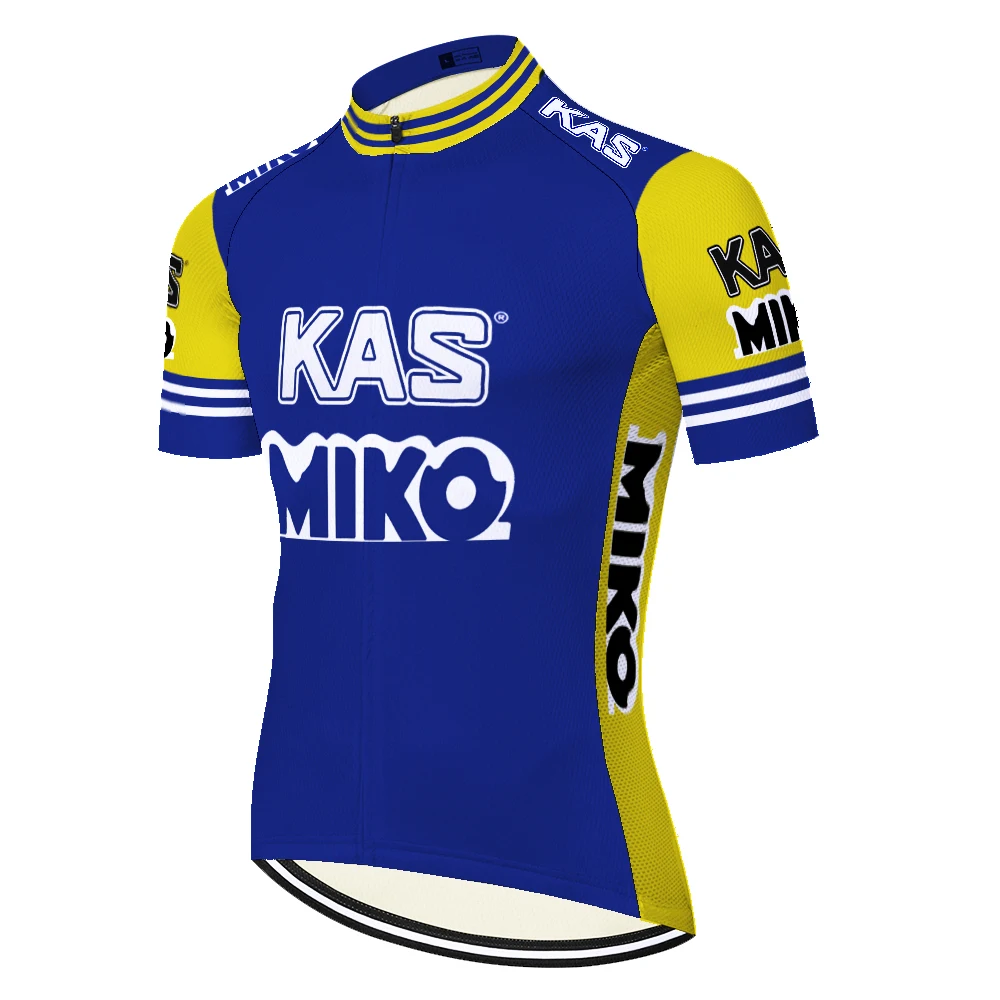 Team KAS maillot ciclismo retro summer quick dry breathable cycling jersey sleeve roupa ciclismo cycling t shirt