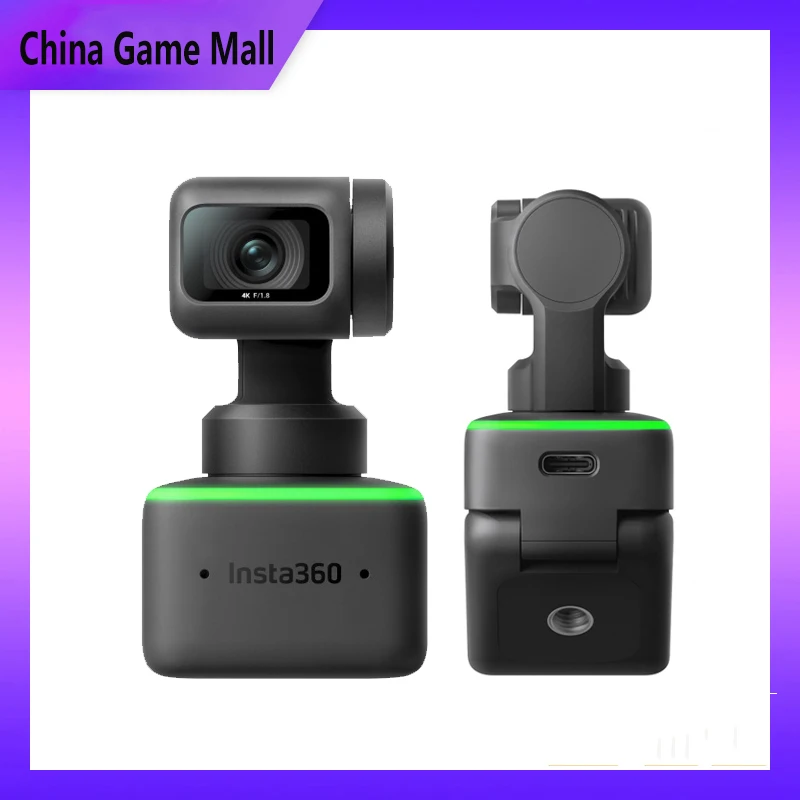 

Insta360 Link Webcam AI Tracking Noise Reduction Gesture Control HDR Microphone Dedicated Mode 1/2 "Sensor 4K Webcam
