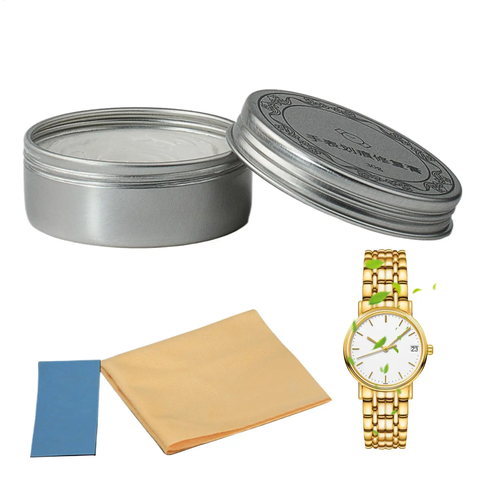 30g Watch Scratch Remover Metal Jewelry Polishing Cream Long-Lasting Protection Cleaning Grinding Paste for Bracelets Necklaces