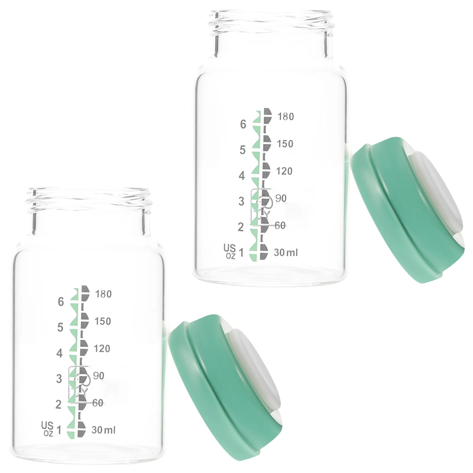 2 Pcs Preservation Bottle Breast Milk Feeding Mother Baby Bottles for Newborn Glass Storage Container