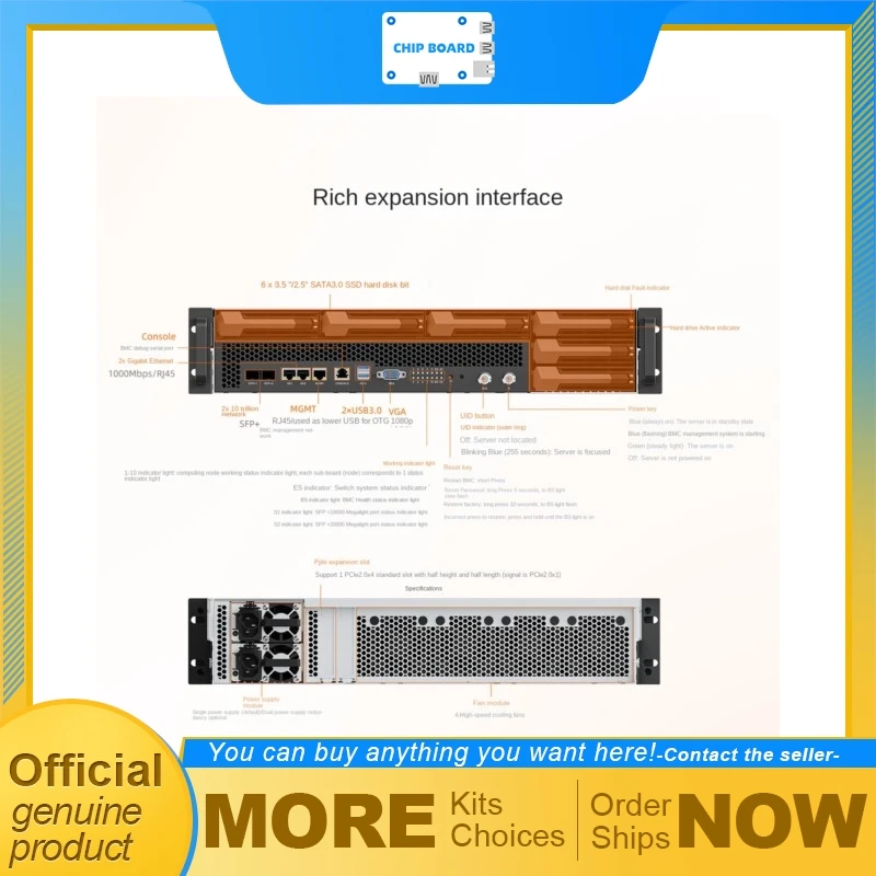Firefly CSB2-N10 2U Rackmount Edge Server with Rockchip & NVIDIA BMC for AI Model Processing