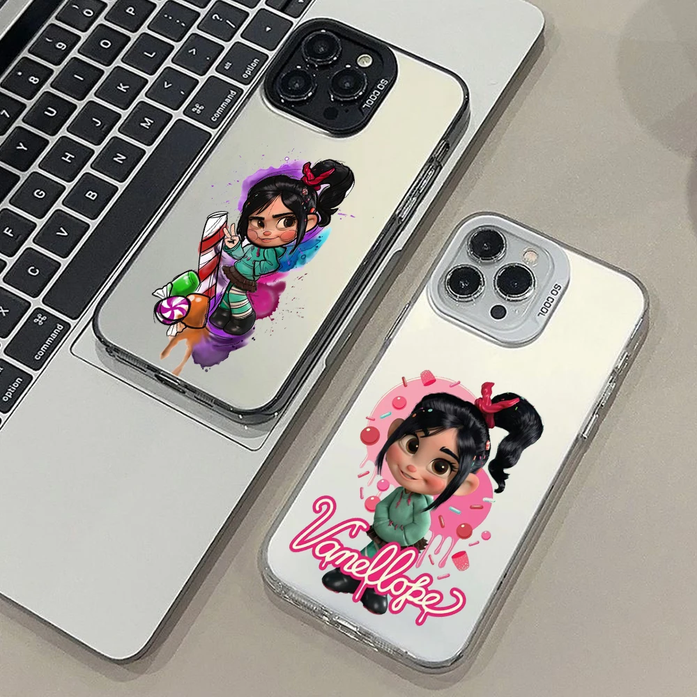 Disney Ralph Vanellope For Apple iPhone 15 14 13 12 11 X XS XR 8 7 Plus Pro Max Matte Colored Silver Phone Case