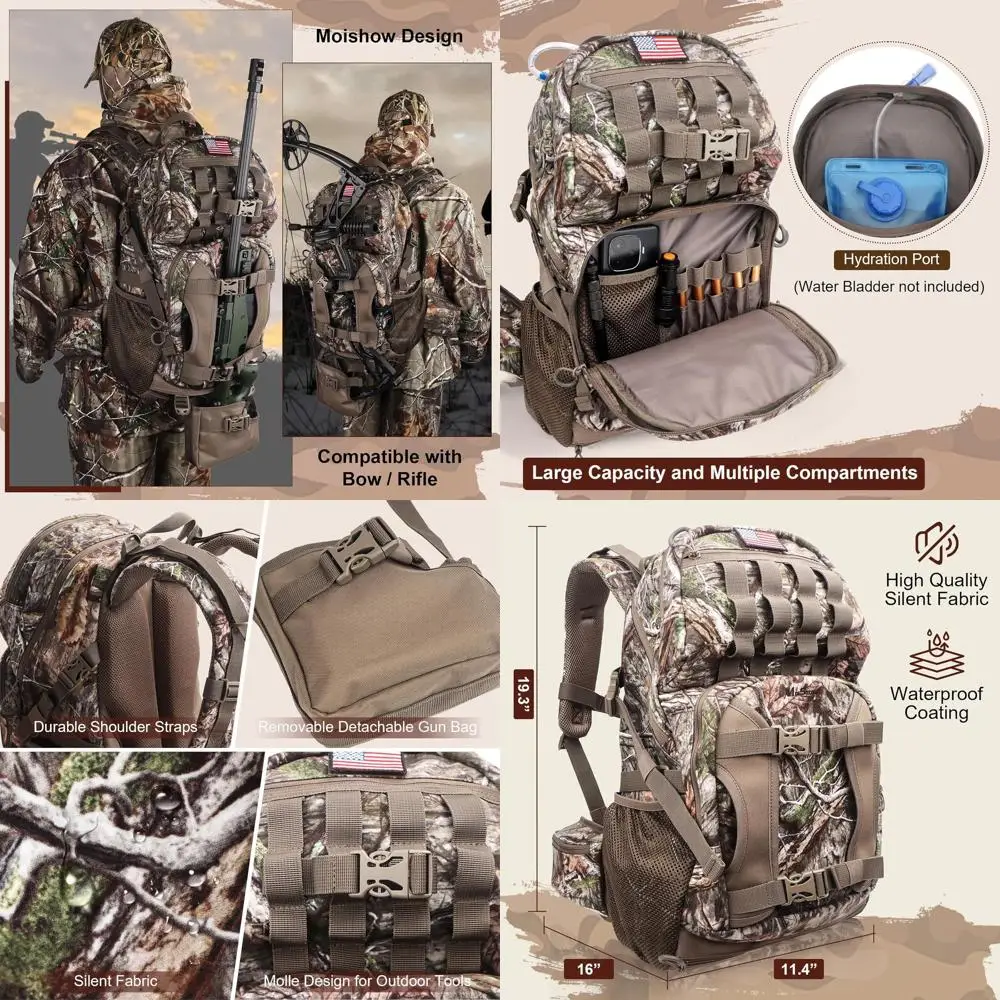 

Охотничий рюкзак, камуфляжные охотничьи рюкзаки и сумки, водонепроницаемый, долговечный, большой вместимости, рюкзак для лука, охотничий рюкзак или сумка для охоты