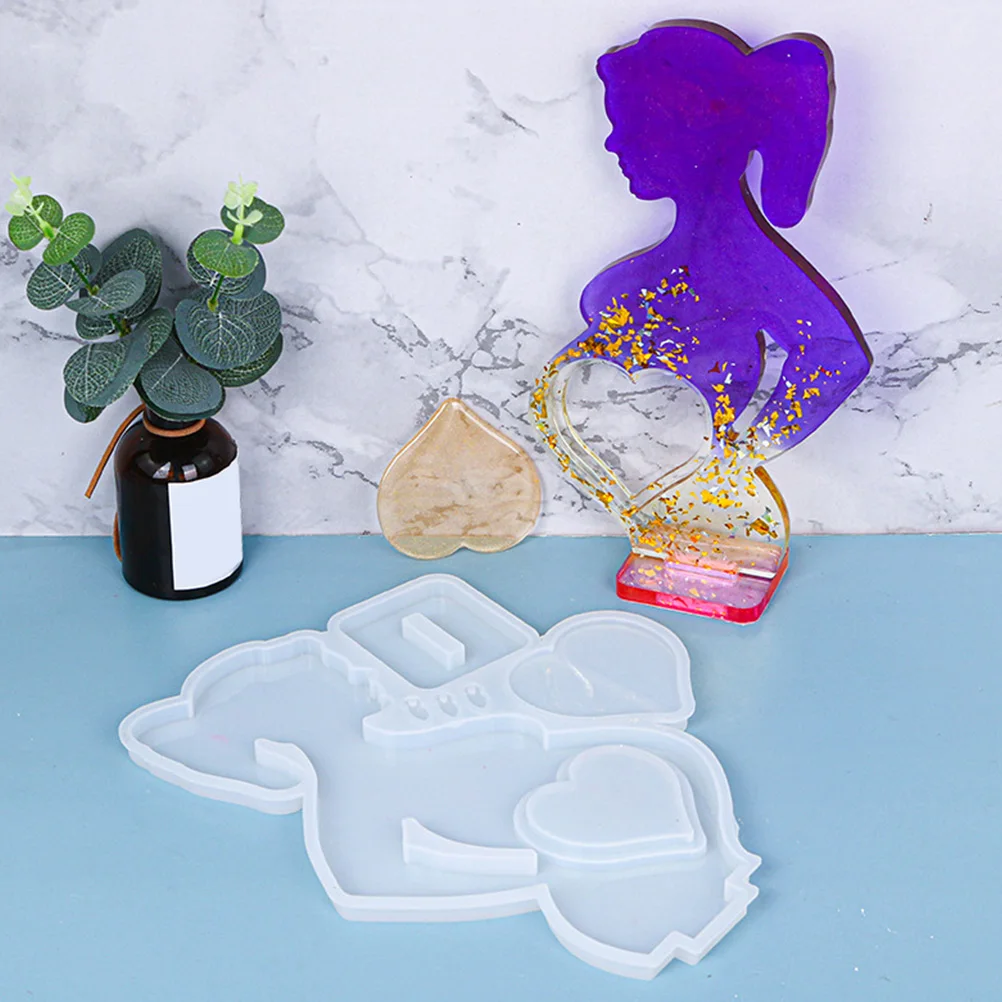 

Silicone Photo Frame Mold for DIY Crafts High Grade Durable Safe Mom Pregnant Woman Epoxy Resin Soap Picture Frame Mother's Day
