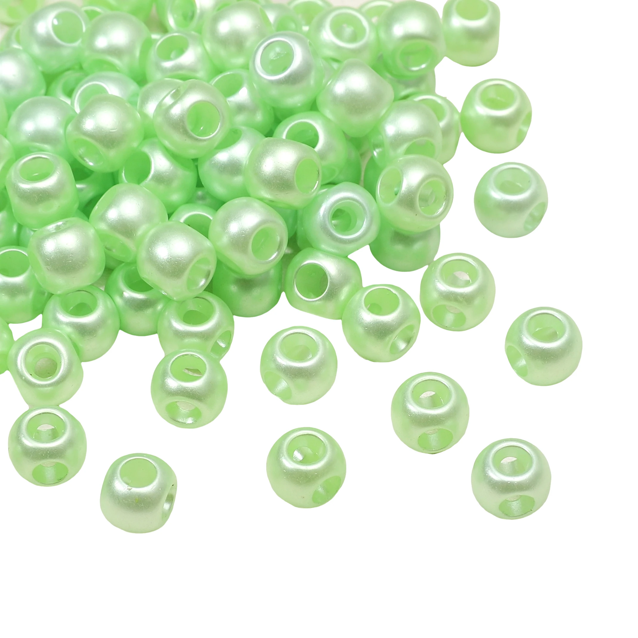 10 Stück 8 x 6 mm Acryl-beschichtete, farbige, runde, lose Spacer-Perlen für DIY-Armbänder, Halsketten, Schmuckherstellung, Zubehör – Detail 4