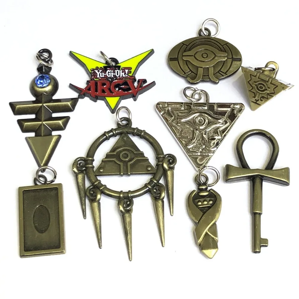 Anime Yu-Gi-Oh! Necklace Yugi Muto Ryou Bakura Atem Marik Ishtar Chain Metal Pendant Cosplay Accessories