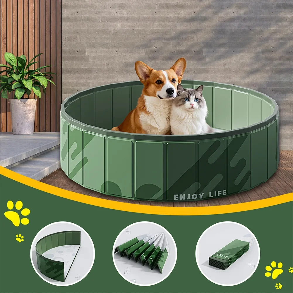 Pet Swimming Pool Portable Foldable PVC Pet Bathing Pool for Dogs Outdoor Animal Easy Storage Dog Wash Basin