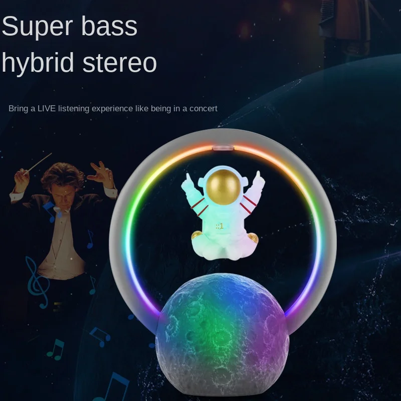 Astronauts creative RGB suspended astronauts bluetooth speakers wireless subwoofer furnishing articles birthday present