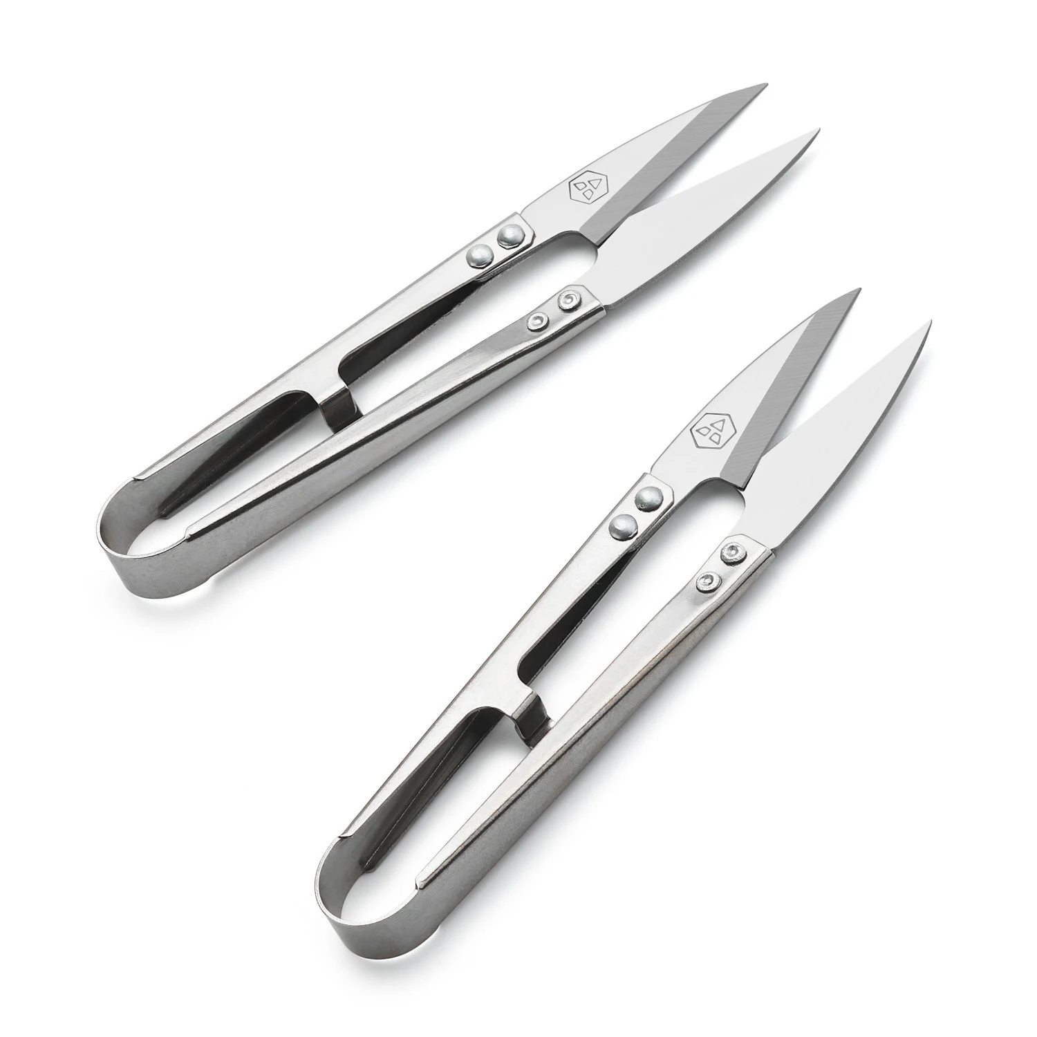 2pcs חוט נירוסטה חוט תפירה מספריים צלב תפר רקמה u צורה scissor עבור בד